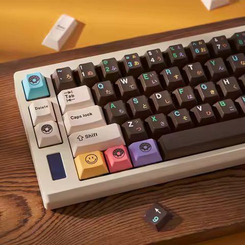 Glove X Domikey Choco Donuts Theme Keycap 152key Full Set Cherry Profile PBT Dye-sublimation Key Cap