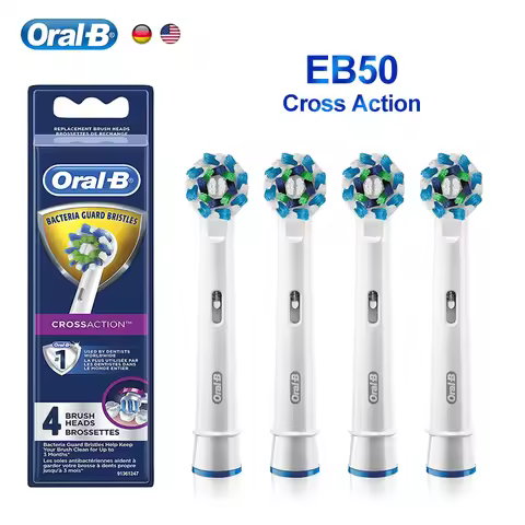 Original Oral B EB50 Brush Heads Cross Action 16 Degree Angle Spare Dental Nozzles for Electric Toot