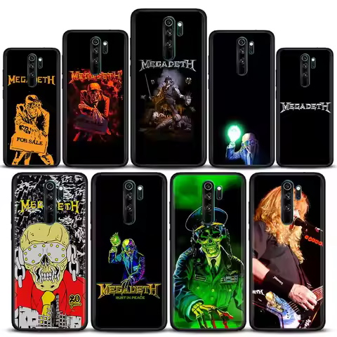 M-Megadeth Logo Skull Metal Band Funda Xiaomi Redmi 9 9C NFC 9T 9A 10 8A 7 6 A Cases Cover For Redmi