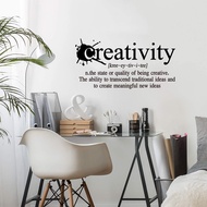 Creativity Quote Wall Stickers For Living Rooms Bedroom Decoration Murals
