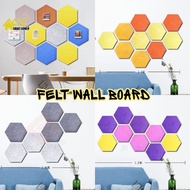 6/10pcs Dopamine Hexagon Felt Wall Sticker Company Coffee Shop Photo Wall Decal background bedroom d