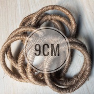 Jute WrapRing, craft material, diameter 9cm