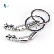 QUANTUMSKY Mini Train Model Alloy Keychain, Train Model Movable Joint Movable Joint Train Keyring, S