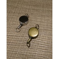 KH Handmade Leather Studio Hardware Parts Retractable Buckle Identification Card Case Easy Pull Draw