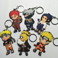 Naruto Keychain Naruto Kakashi Gaara Sasuke Keyring Double-Sided Soft Rubber Event Promotional Gifts