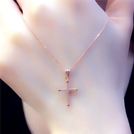 Mrs. hvg Sterling Silver Russia 585 Rose Gold Exquisite Cross Pendant 999 Colorful Gold Popular
