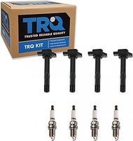 TRQ Ignition Kit Ignition Coil Spark Plugs Compatible with 2002-2006 Acura RSX 2003-2007 Honda Accor