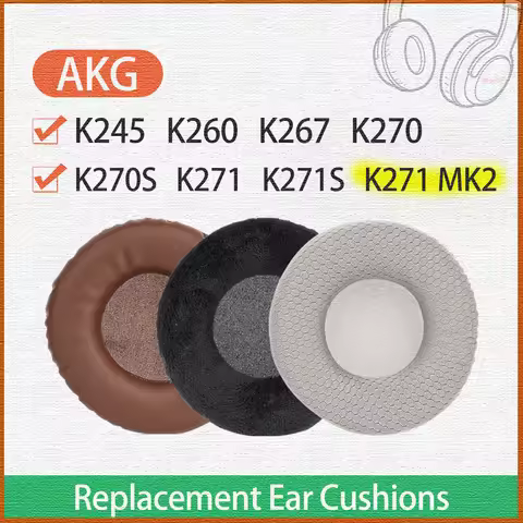 Mesh Velour Leather Earpads for AKG K245 K260 K267 K270 Headphones K270S K271 K271S K271MK2 Replacem