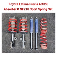 Toyota Estima Previa ACR50 Front &amp; Rear Absorber With NF210 Sport Spring Set ( Rusty ) Shock &amp; Strut / Suspension