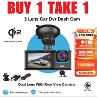 Car Dash Cam Camera Recorder Front And Back Dual Lens Dashcam Video Cam Night Vision 3 Camera