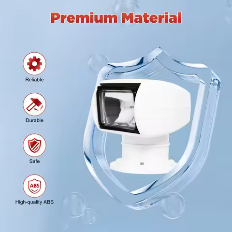 DC 12V 100W 2300LM 355° Rotate Remote Control Marine Portable Halogen Search Light Boat Spotlight Ip