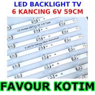 LED TV LCD BACKLIGHT 6 BUTTONS 6V 59CM ALUMINUM CONCAVE FVKOTIM