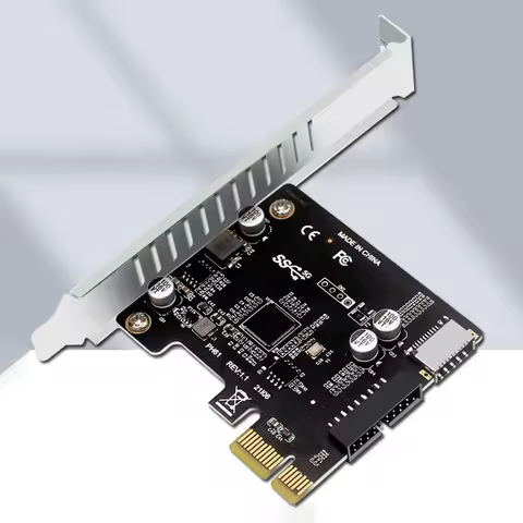 Computer PCI-E To USB 3.0 TYPE-E Expansion Card 19PIN PCI-E To USB 3.0 Hub Splitter Extender Card