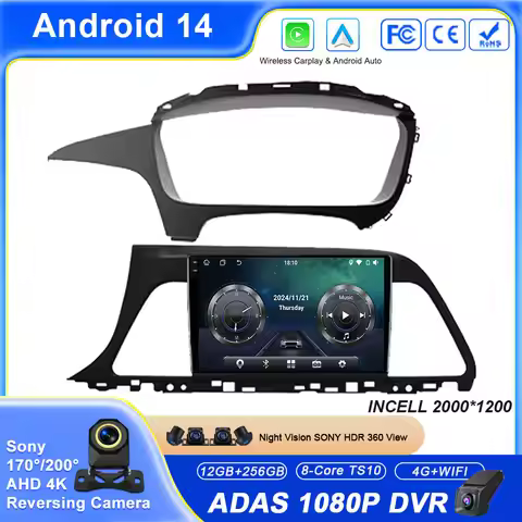 Android Multimedia For Hyundai Sonata 7 LF 2014-2017 Auto Radio Carplay GPS Screen Stereo Head Unit 
