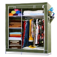 GetZhop Wardrobe Multi-Purpose Storage Cabinet 6-Compartment Height 176 Cm. (ArmyGreen)