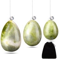 Inbagi 3 Pcs Yoni Stone for Women Kegel Eggs Massage Stone Kegel Balls Jade Crystal Yoni Stones for 