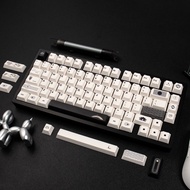 Temple Keycaps PBT Cherry Profile 148 Keys Grey / off-white / sand color keycaps set for Alice Mecha