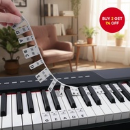 Five Line Music Stick Beginner's Note Guide For Trimmable 61 Key Electronic Piano Keyboard Silicone