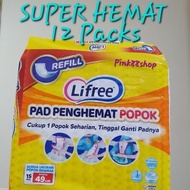12-Pack Savings Package SaverLifree Pad 49 CmPopok (12 x 15 Pcs)