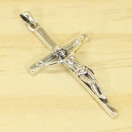 銀革手作 925 純銀 耶穌 方柱 十字架 吊墜