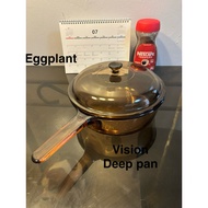 vision cookware deep pan (eggplant)