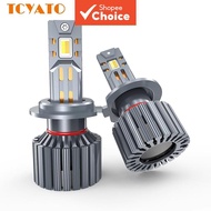 TCYATO H4 Led Bulb H11 Led Bulb Led Bulbs for Cars, Integrated High and Low Beam, 3 Colors with Remo