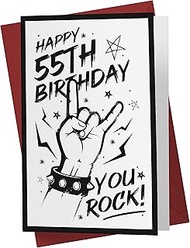 55th Birthday Card for Him Her - 55th Anniversary Card for Dad Mom - 55 Years Old Birthday Card for 