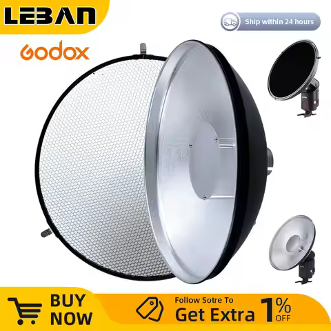 Godox AD-S3 Beauty Dish Reflector with Honeycomb Cover for Godox Witstro AD200 Pocket Flash Godox AD