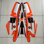 F1zr caltex edition black orange motorbike striping sticker