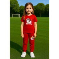 MERAH Children's T-shirt and Jogger Set for Little Independence Day for the Republic of Indonesia 80