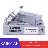 Baificar Brand New Genuine 4PCS Spark Plug IZFR6K11NS 9329 For Honda Accord Civic CRV Acura