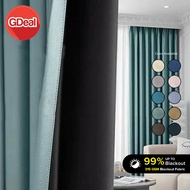 GDeal Ring/Hook and Rod Solid Color 99% Full Shading Curtains Blackout Heat Insulation UV Protection