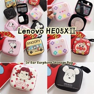 READY STOCK For Lenovo HE05XⅡ In-Ear Earphone Funny Cartoons Multifunctional Charger Storage Bag