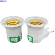 SANRUI Bulb Base Light Base Light Socket Wall Lamp EU Plug E27 Bulb Socket Adapter
