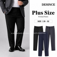 DESINCE Men Formal Pants Regular Fit Standard & Plus Size Thick Stretchy Smart Office Wear Seluar Sl