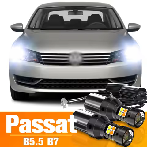 2pcs Dual Mode LED Turn Signal+Daytime Running Light DRL Accessories For VW Passat B5.5 2000-2005 B7