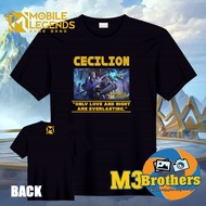 CECILION Mobile Legends Cotton Shirt / ML Shirt / MLBB Shirt /CVC Cotton Shirt /Mobile Gaming Shirts