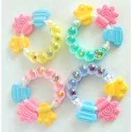 2 in 1 COLOURFUL Baby Rattle Teether For 0-12 Months Baby Teether Rattle Toy Mainan Bunyi Bayi Baby 