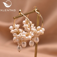Xlentag Pure Natural Freshwater Pearl Earrings Luxurious Simplicity Wedding Birthday Party Gifts Handmade Jewelry GE0993A
