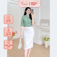 Áo kiểu nữ dáng suông cổ trụ tay lỡ thêu hoa thời trang - Eden Fashion Store - ASM237