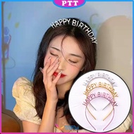 PTT Bando Desain Happy Birthday Bahan Plastik Non Slip Gaya Korea Untuk Wanita  Mahkota   Dengan Tul