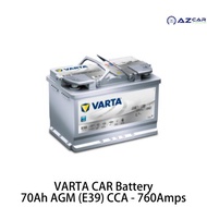 VARTA CAR Battery 70Ah AGM (E39) CCA - 760Amps | Made in Germany