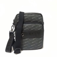 Bally Skyler Leather Black Grey Authentic Ori Original Sling Bag Men