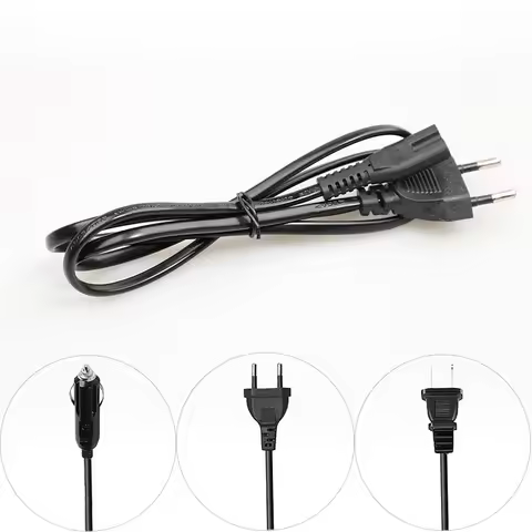 EU US Car Plug Wire For Electric Lunch Box Cable Replace AC Power Cord 12V 24V 220V 110V Food Warmer