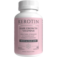 Kerotin Hair Growth Vitamins, Biotin Supplement, DHT Blocker, Collagen Stimulator, for Hair Loss Sup