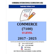 Cambridge O Level COMMERCE (7100) 2017-June/Nov 2025 (Paper 1,2)