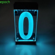 EPOCH RGB Color Address Light, Remote Controller IP55 Waterproof Solar Powered House Number Sign, Il