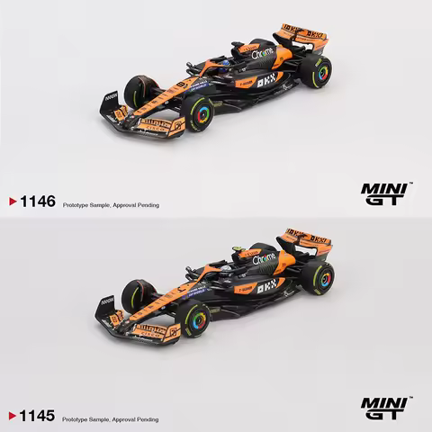 MINIGT 1/64 McLaren MCL38 #81 Oscar Piastri #4 Lando Norris 2024 F1 Cars Alloy Diecast Metal Model K