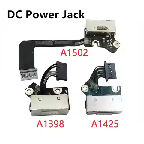 Original AC DC DC-in Power Jack For Macbook Pro 13" 15" Retina A1398 A1425 A1502 Charging Port 2012 