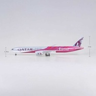Aaa B777 Boeing Qatar Airways Model Aircraft With Wheels And Lights 2022 World Cup Coating Alloy